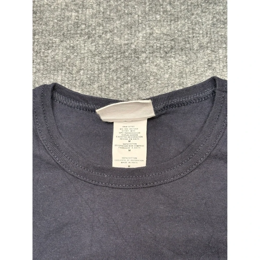 Champion Mens Medium Navy Blue‎ Script Logo Short Sleeve Cotton T-Shirt GT191 - Picture 7 of 7